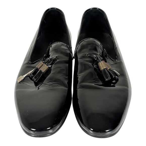 MENS LUCA DI NAPOLI MADE IN ITALY PATENT LEATHER LOAFERS SIZE EU 42 US 9 - Picture 4 of 7